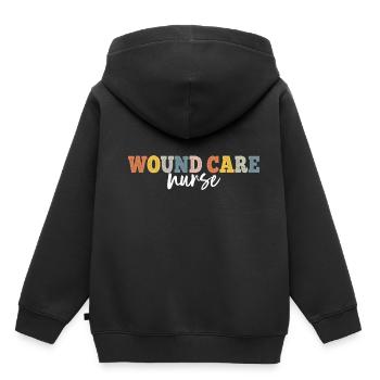 Infirmière en soins des plaies Infirmière autorisée IA IA - Sweat Premium à capuche enfant bio - noir - Dos - AI Model Kid Male (0cm)