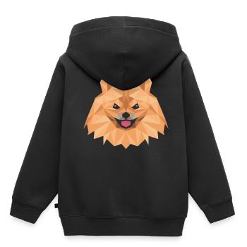 Cute Pomeranian Puppy Artsy Animal Wildlife - Kids Premium Organic Hoodie - black - Back - AI Model Kid Male (0cm)