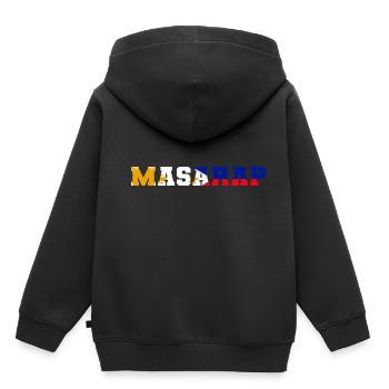 Masarap. Poison de critique gastronomique - Sweat Premium à capuche enfant bio - noir - Dos - AI Model Kid Male (0cm)