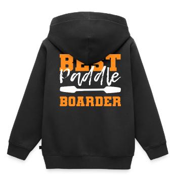 Best Paddle Boarder Lifeguard Gift - Kids Premium Organic Hoodie - black - Back - AI Model Kid Male (0cm)