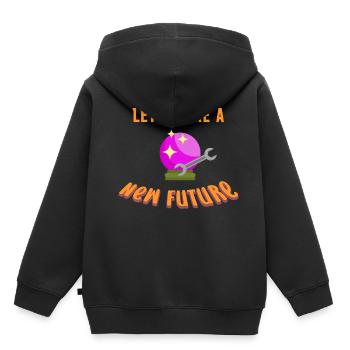 Lets Make A New Future Funny Wahrsagerin Hexerei - Kinder Premium Organic Hoodie - Schwarz - Hinten - AI Model Kid Male (0cm)