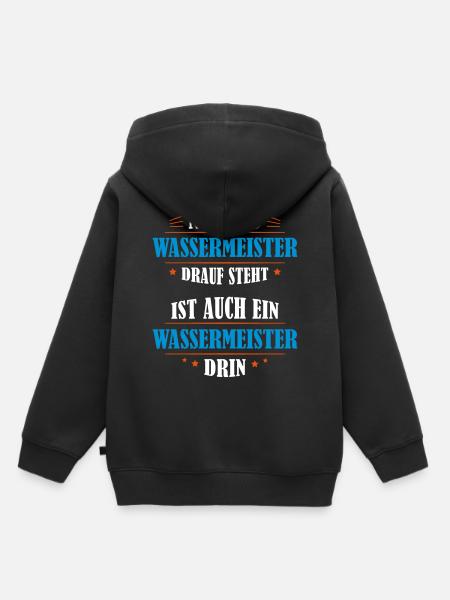 Wassermeister Beruf Geschenk - Kinder Premium Organic Hoodie - Schwarz