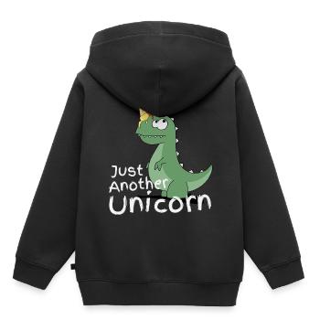 Ice Cream Dino Unicorn Drôle TRex Ice Cream Cadeau - Sweat Premium à capuche enfant bio - noir - Dos - AI Model Kid Male (0cm)