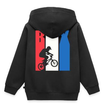 Cool retro BMX design - Kids Premium Organic Hoodie - black - Back - AI Model Kid Male (0cm)