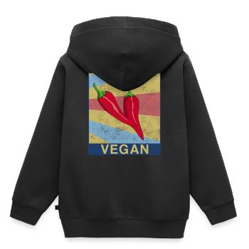 Chilli Nahrung Nahrungsmittel Lecker Essen Gemüse - Kinder Premium Organic Hoodie - Schwarz - Hinten - AI Model Kid Male (0cm)