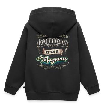 Buchhalter - Kinder Premium Organic Hoodie - Schwarz - Hinten - AI Model Kid Male (0cm)