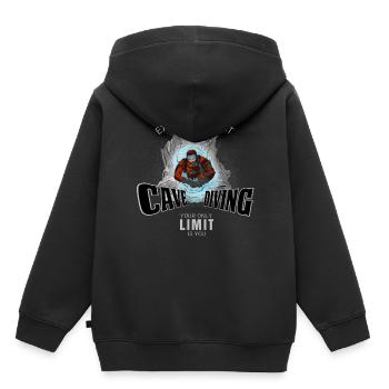 Cave Diving - Cave Diving - Kids Premium Organic Hoodie - black - Back - AI Model Kid Male (0cm)