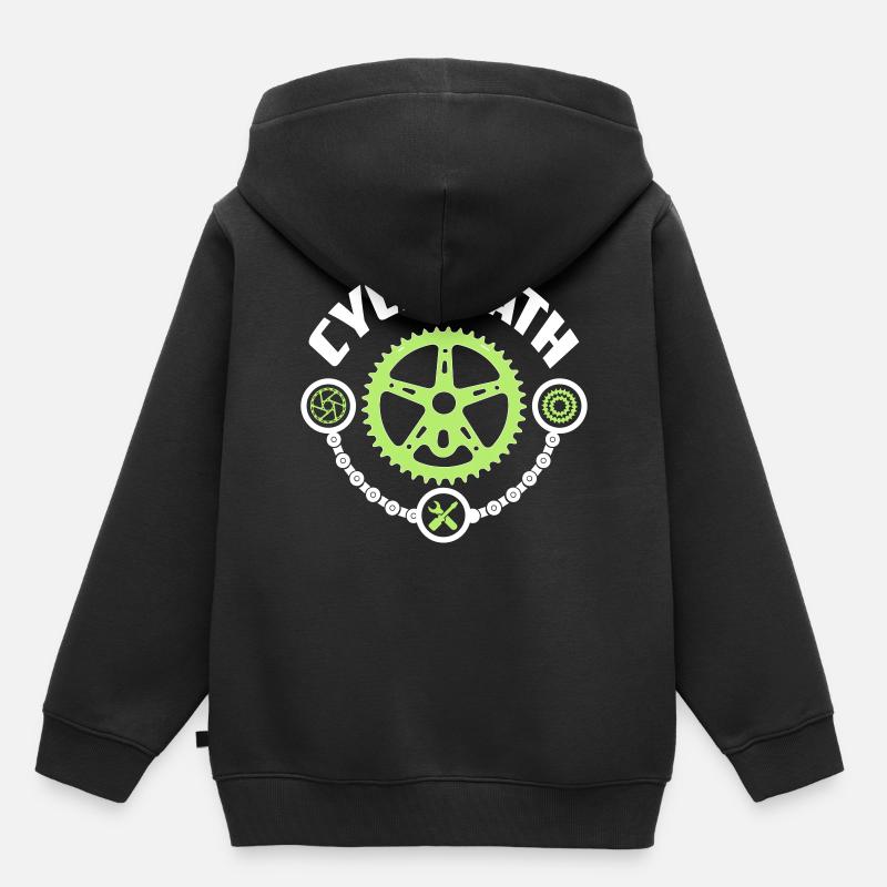 CYCLOPATH cycle - Sweat Premium à capuche enfant bio - noir