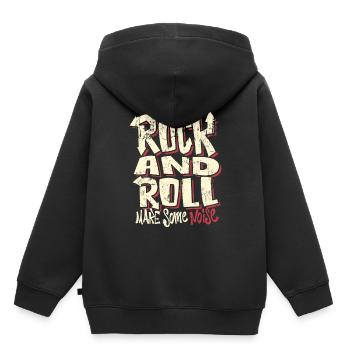 Rock and roll - Sweat Premium à capuche enfant bio - noir - Dos - AI Model Kid Male (0cm)