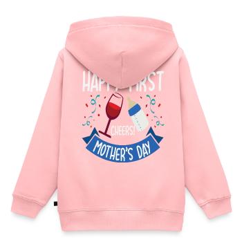 Mutter Tag Sprüche Eltern Anerkennung Geschenk - Kinder Premium Organic Hoodie - Rosa - Hinten - AI Model Kid Female (0cm)