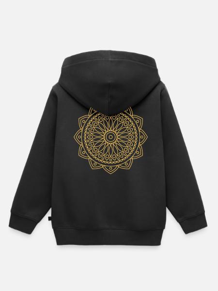 Mandala - Kinder Premium Organic Hoodie - Schwarz