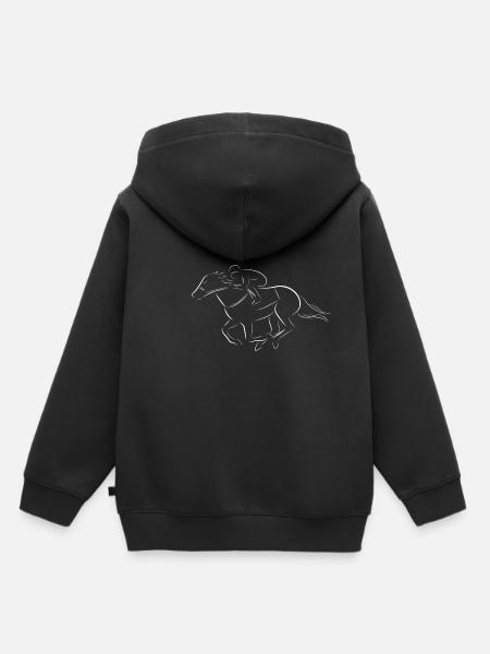 Horse Racing Equestrian Equestrian Gift Horse - Kids Premium Organic Hoodie - black
