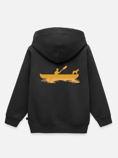 Kanu - Kinder Premium Organic Hoodie - Schwarz
