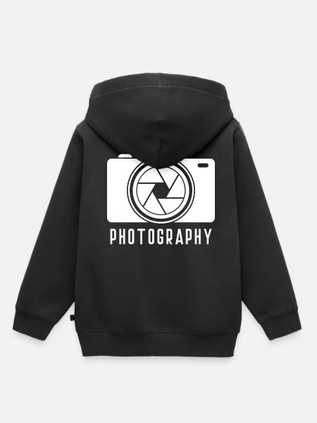 Fotografie - Kinder Premium Organic Hoodie - Schwarz