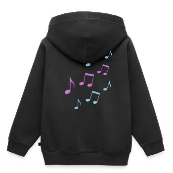Musik Noten musikalisch Geschenk Musiker Symbol - Kinder Premium Organic Hoodie - Schwarz - Hinten - AI Model Kid Male (0cm)
