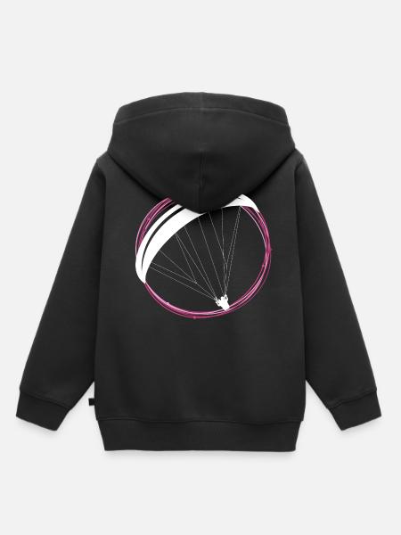 Paragliding Gleitschirm - Kinder Premium Organic Hoodie - Schwarz