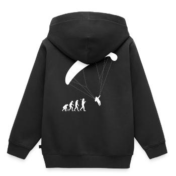 Parapente Evolution Parapente voler cadeau - Sweat Premium à capuche enfant bio - noir - Dos - AI Model Kid Male (0cm)