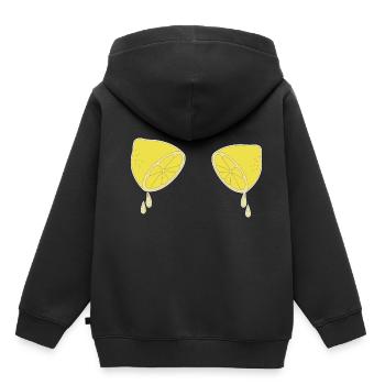 Zitrone Zitronen saftig Geschenk Früchte Saft Obst - Kinder Premium Organic Hoodie - Schwarz - Hinten - AI Model Kid Male (0cm)