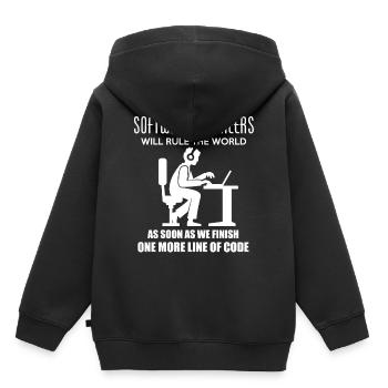 Ingénieur logiciel - Sweat Premium à capuche enfant bio - noir - Dos - AI Model Kid Male (0cm)