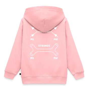 Théorie des cordes Mécanique quantique - Sweat Premium à capuche enfant bio - rose - Dos - AI Model Kid Female (0cm)