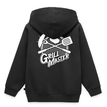 Barbecue barbecue cadeau été barbecue viande feu - Sweat Premium à capuche enfant bio - noir - Dos - AI Model Kid Male (0cm)