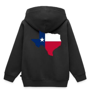 Texas - Sweat Premium à capuche enfant bio - noir - Dos - AI Model Kid Male (0cm)