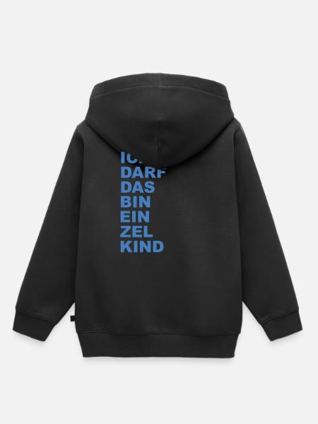 Einzelkind - Kinder Premium Organic Hoodie - Schwarz