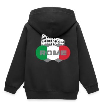 Rome - Kids Premium Organic Hoodie - black - Back - AI Model Kid Male (0cm)