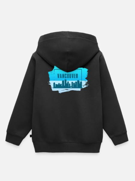 Vancouver - Kinder Premium Organic Hoodie - Schwarz