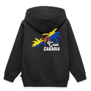 Gran Canaria - Kids Premium Organic Hoodie - black - Back - AI Model Kid Male (0cm)