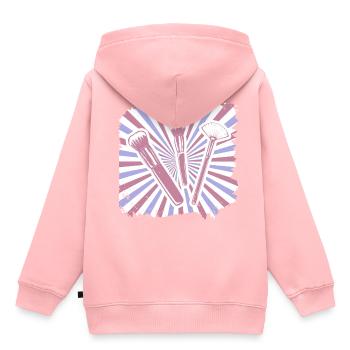 Makeup Kosmetik Schminke Lippenstift Kosmetikerin - Kinder Premium Organic Hoodie - Rosa - Hinten - AI Model Kid Female (0cm)