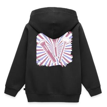 Makeup Kosmetik Schminke Lippenstift Kosmetikerin - Kinder Premium Organic Hoodie - Schwarz - Hinten - AI Model Kid Male (0cm)