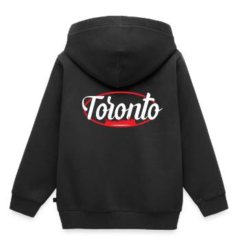 Toronto - Sweat Premium à capuche enfant bio - noir - Dos - AI Model Kid Male (0cm)