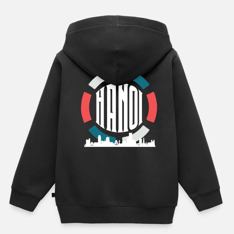 Hanoi - Sweat Premium à capuche enfant bio - noir