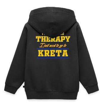Crète - Sweat Premium à capuche enfant bio - noir - Dos - AI Model Kid Male (0cm)