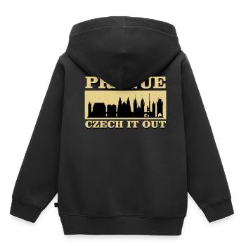 Prague - Sweat Premium à capuche enfant bio - noir - Dos - AI Model Kid Male (0cm)