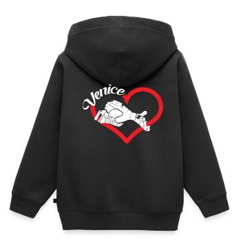 Venise - Sweat Premium à capuche enfant bio - noir - Dos - AI Model Kid Male (0cm)