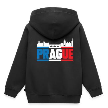 Prague - Sweat Premium à capuche enfant bio - noir - Dos - AI Model Kid Male (0cm)