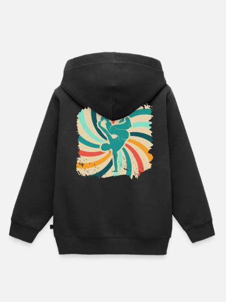 Breakdance - Sweat Premium à capuche enfant bio - noir