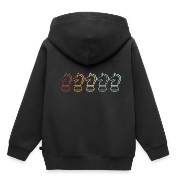 Schach Schachbrett Schachmatt Geschenk Brettspiel - Kinder Premium Organic Hoodie - Schwarz - Hinten - AI Model Kid Male (0cm)