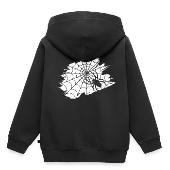 Araignée toile d'araignée araignée cadeau animal tarentule - Sweat Premium à capuche enfant bio - noir - Dos - AI Model Kid Male (0cm)