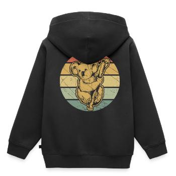 Koala - Kinder Premium Organic Hoodie - Schwarz - Hinten - AI Model Kid Male (0cm)