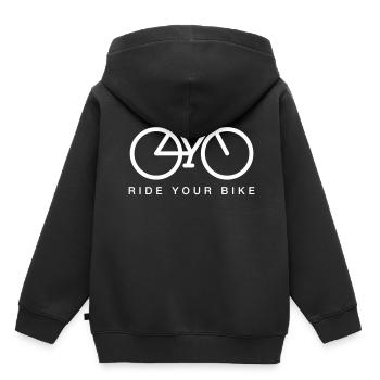Bicycle - Ride your bike - Kids Premium Organic Hoodie - black - Back - AI Model Kid Male (0cm)