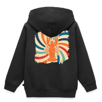 Homard - Sweat Premium à capuche enfant bio - noir - Dos - AI Model Kid Male (0cm)