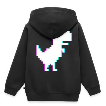 Information Dinosaur Technology IT Technician - Kids Premium Organic Hoodie - black - Back - AI Model Kid Male (0cm)