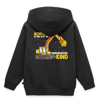 Kindergartenkind 2021 Kita Bagger Kindergarten Jun - Kinder Premium Organic Hoodie - Schwarz - Hinten - AI Model Kid Male (0cm)