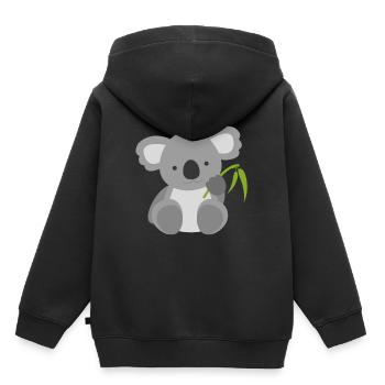 Koala Baby - Süß Australien - Geschenkidee - Kinder Premium Organic Hoodie - Schwarz - Hinten - AI Model Kid Male (0cm)