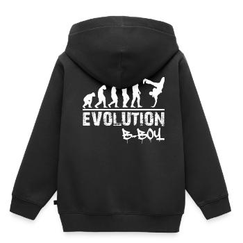 Breakdance Evolution B-Boy Breakdancer Gift - Sweat Premium à capuche enfant bio - noir - Dos - AI Model Kid Male (0cm)