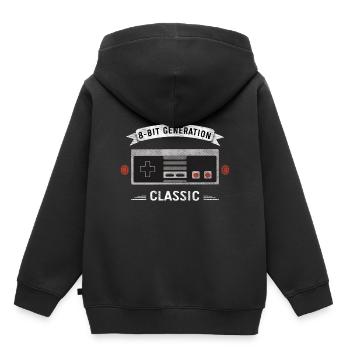 Retro Games Jeux de jeu cadeau - Sweat Premium à capuche enfant bio - noir - Dos - AI Model Kid Male (0cm)