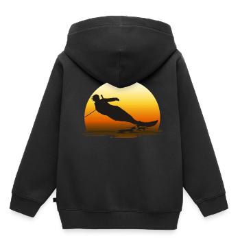 water ski - Kids Premium Organic Hoodie - black - Back - AI Model Kid Male (0cm)